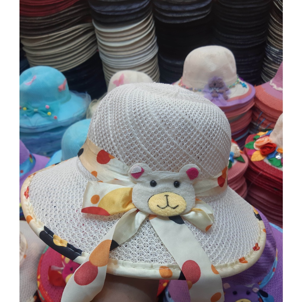 Topi Pantai anak Pita Beruang Terbaru