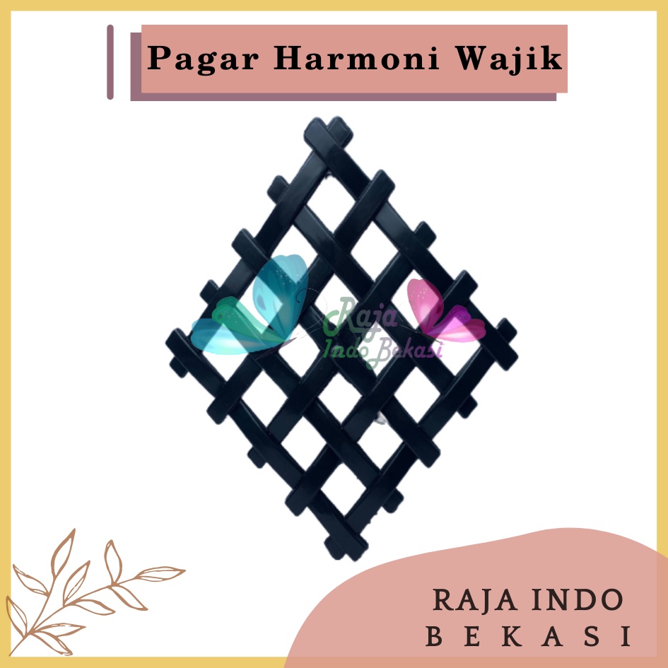 Pagar Wajik Harmoni Hitam Ornamen Bunga Vas Wajik Pagar, Jaring, Rambatan Plastik Ukuran Kecil Sedang Besar untuk Bunga Hias Artificial Hiasan Ruang Tamu Dinding Home Grosir Murah Wajik Putih / Breket/ Tatakan/ Pagar Plastik/ Bunga Plastik/ Rumput Plastik