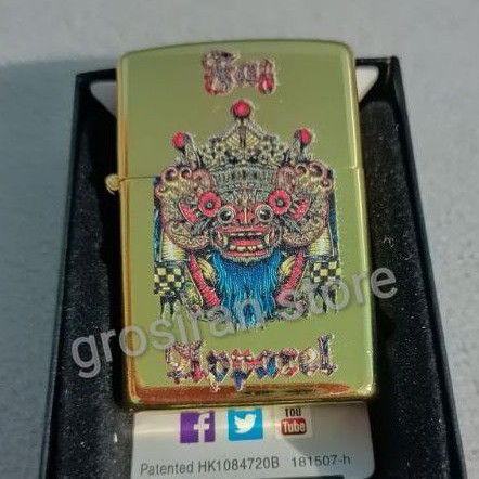 zippo Apparel gold barong custom logo nama kado korek print