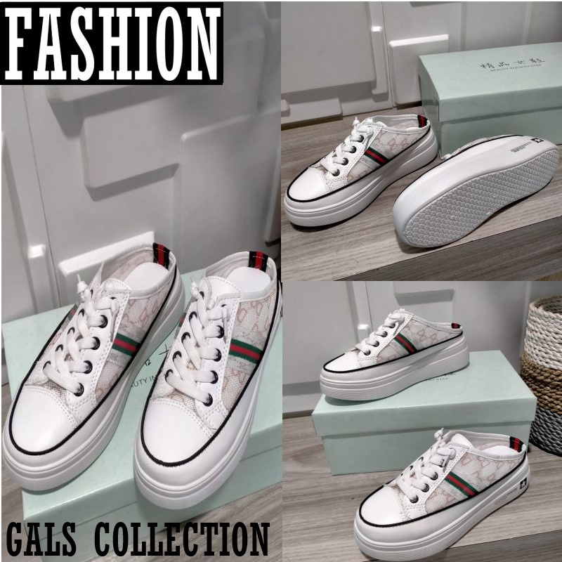 SEPATU SNEAKERS WANITA FHS001 SLIP ON FOOTWEAR FLAT SHOES BRANDED IMPORT