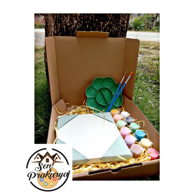 

painting kit. paket lukis gambar kanvas 20*20