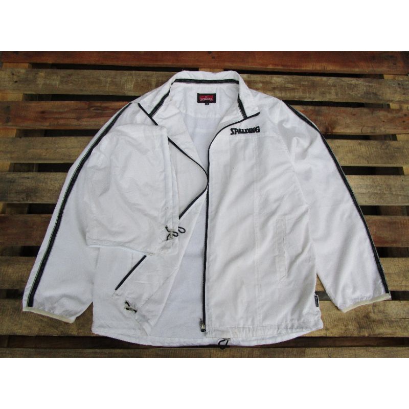 Jaket Winbreaker Vintage Sport Casual Second Brand Original SPALDING Size M