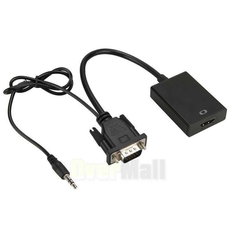 Hot Promo ! Kabel Adapter Converter VGA Male ke HDMI 1080P dengan Audio