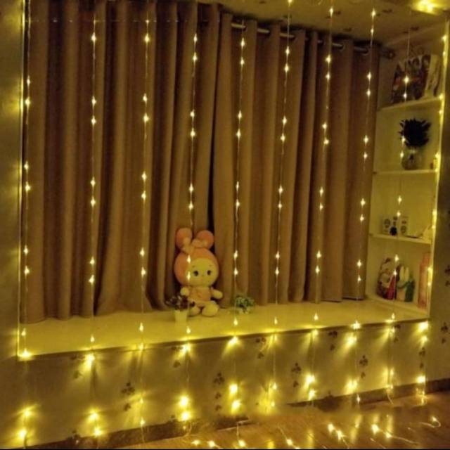 Donesubego - Lampu Tirai Air Hujan / Air Terjun LED Hiasan Dekorasi Rumah