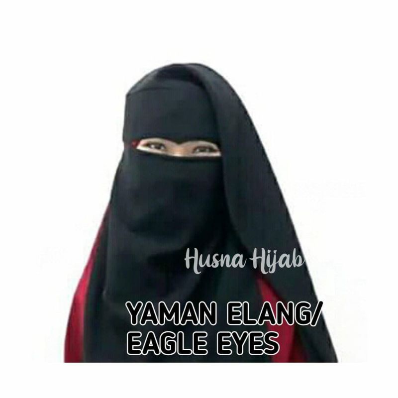 [HUSNA COLLECTION] Niqob Yaman Eagle Eyes / Yaman Long Elang / Niqab Elang / Yaman Elang