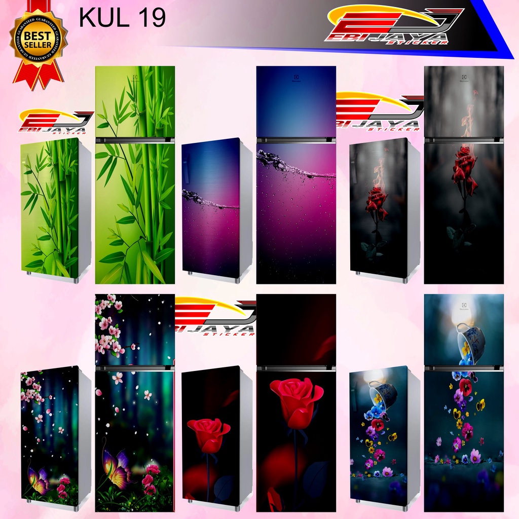 STIKER KULKAS PINTU 1 DAN 2 / STIKER MAGICOM / STIKER KULKAS MOTIF GALERY ( A 19 )