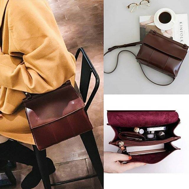 (COD) tas selempang wanita slingbag cewek kulit pu import murah tas kecil