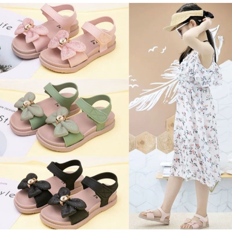 {COD} Sandal Sepatu Anak Perempuan Aluna/Sandal Sepatu Import/Sandal Sepatu Casual mulai Size 26-35