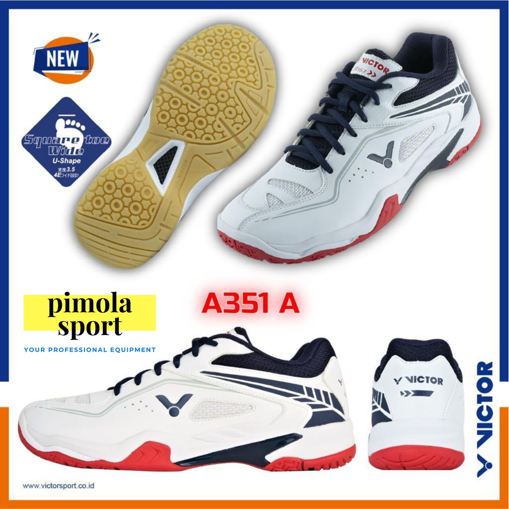 Sepatu Badminton VICTOR A351 A / A 351 A / A351A White