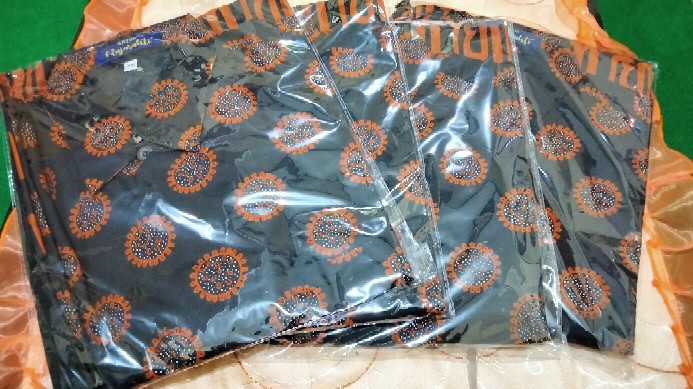 Atasan Kemeja Batik Pria Lengan Pendek Semar Waspada Corona Pen Full Furing Rajasakti Solo Ori