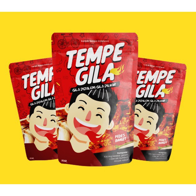 

BEST PRICE Keripik Kripik Chips Tempe Gila Tempe Pedas Snack Cemilan Murah Level PEDES - PEDES