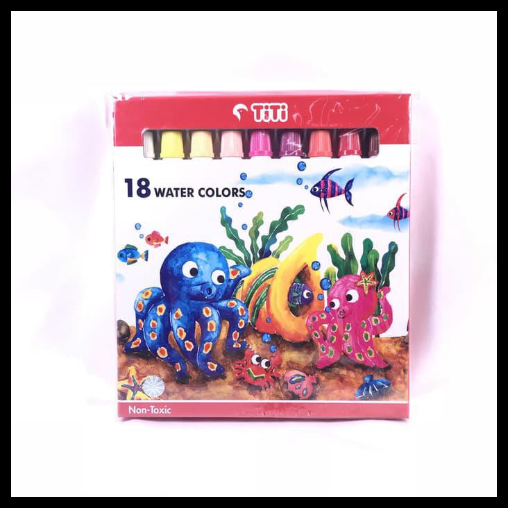 

STOK BARU CAT AIR TITI 18 WARNA PERALATAN MELUKIS MURAH