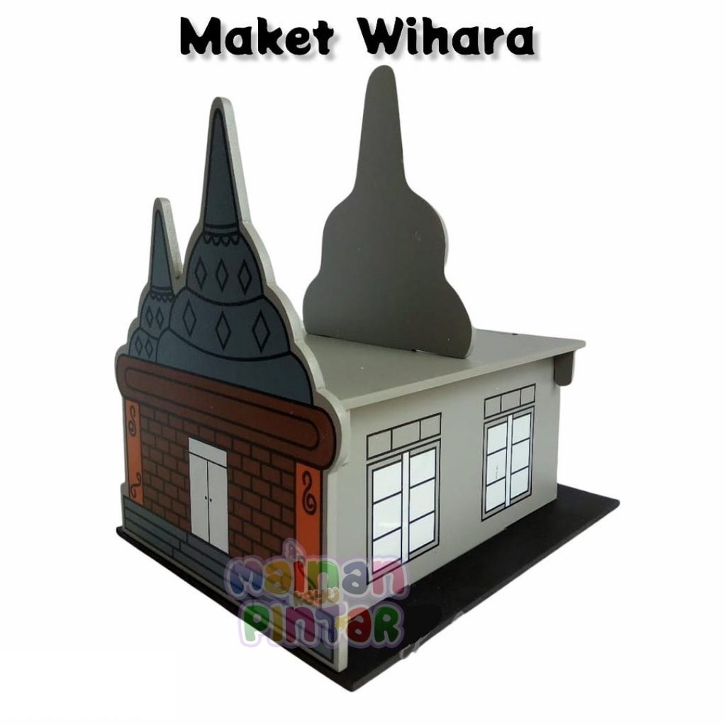 Maket Rumah Ibadah 3D Masjid Gereja Pura Wihara Klenteng Alat Peraga Edukasi Anak