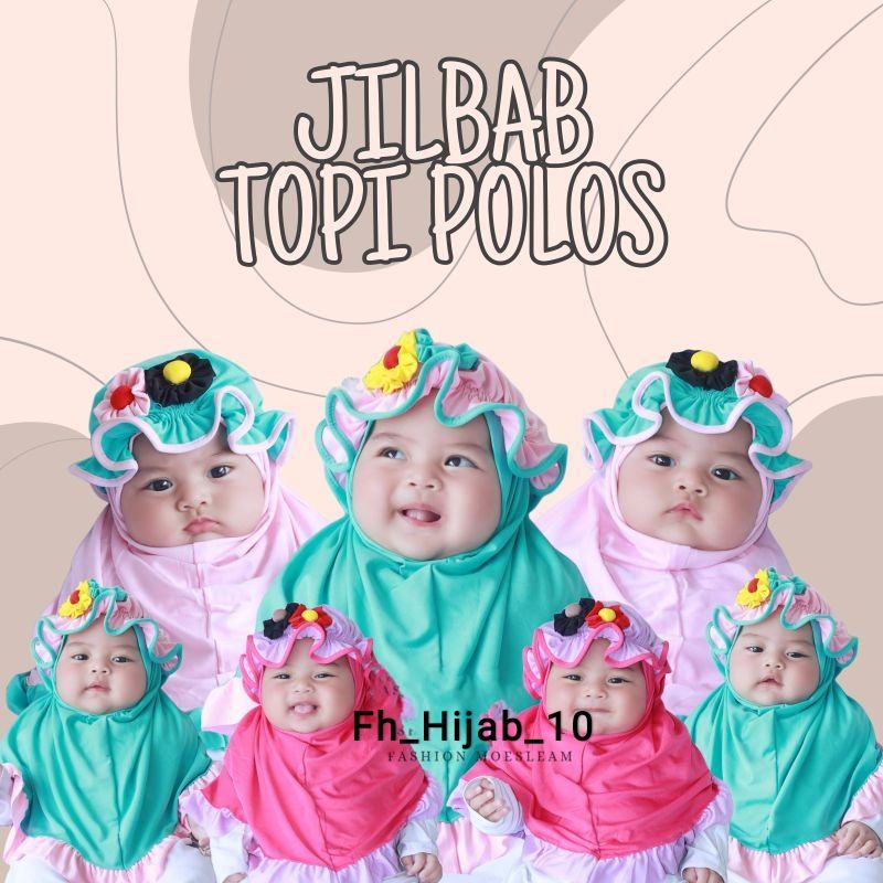 Jilbab Topi Polos Anak Bayi Usia 0-3 Tahun Premium | Hijab Tk Baby Perempuan Newborn Lucu Kerudung Sekolah Lembut Sd  Terbaru