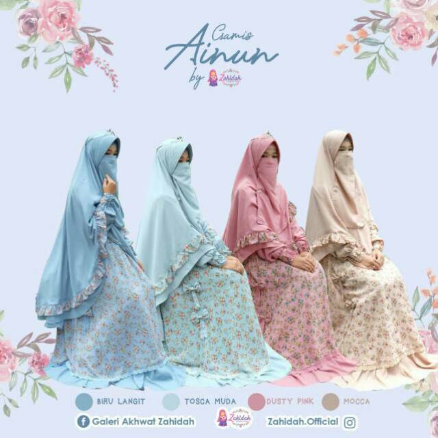 Gamis ainun shabby unik dan cantik terbaru original dari zahidah