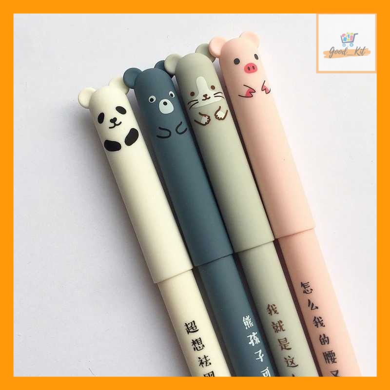 

Pulpen Gel Anak Ballpoint desain unik dan lucu mata Pen Ketebalan 0.35mm 4PCS - M123