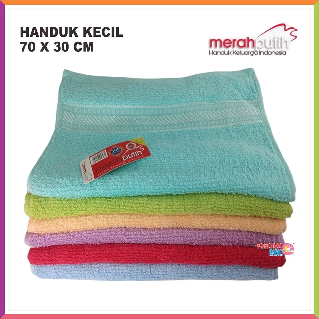 HANDUK MERAH PUTIH KECIL 70X30 CM