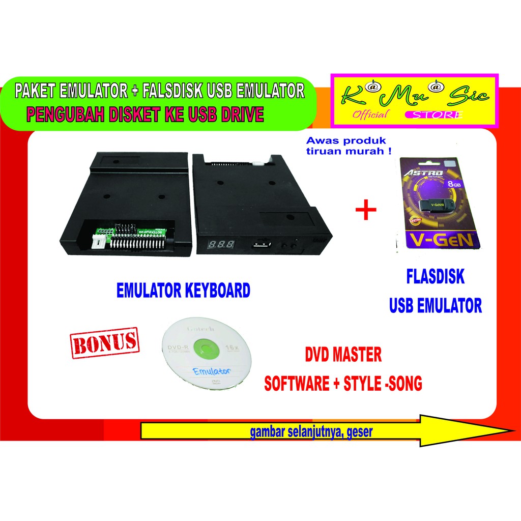 [ COD ] paket siap pakai  Emulator keyboard yamaha Korg Roland anti ribet