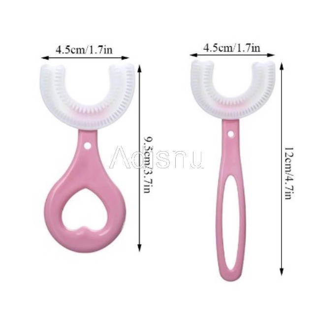 Sikat Gigi Anak Bayi Bentuk U Bahan Silikon Training Tooth Brush Baby Silicon type U 360°