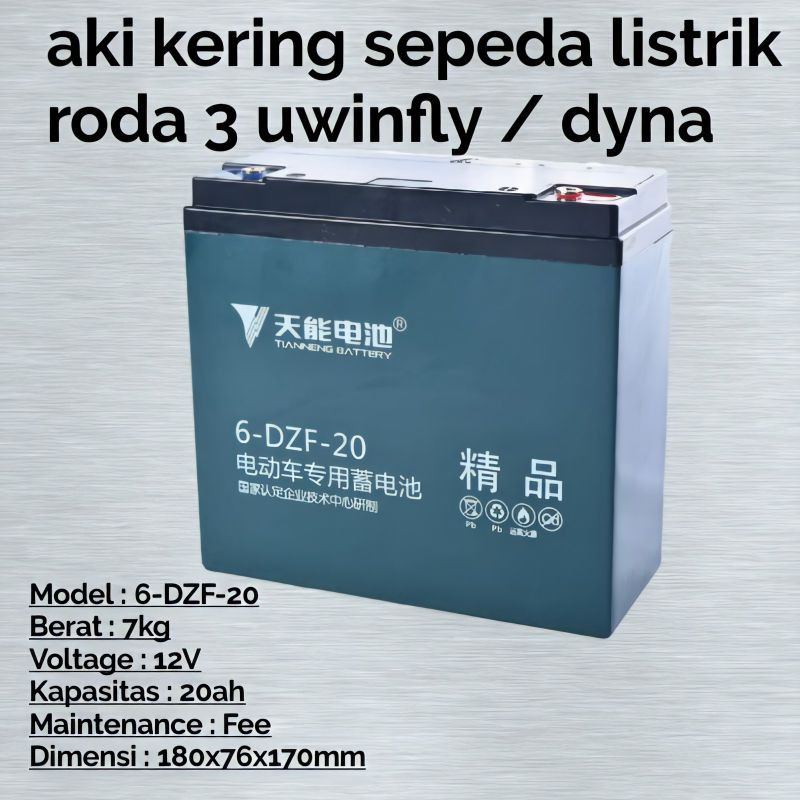 aki kering tianneng 12v 20ah