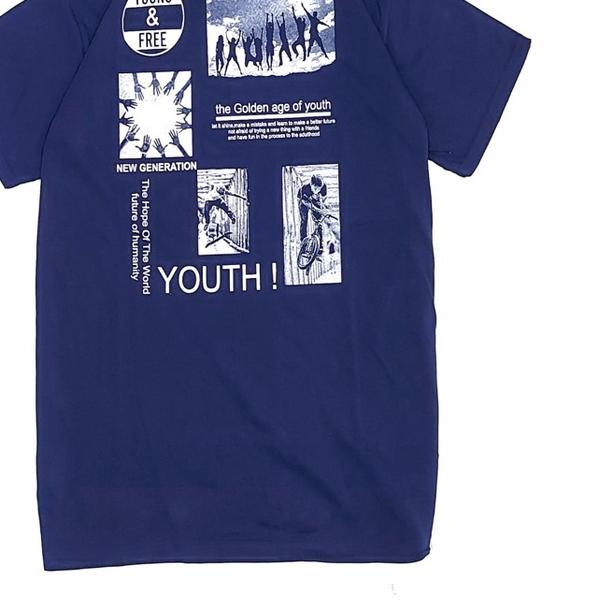 kaos pria/YOUNG AND FREE/kaos hitam/1