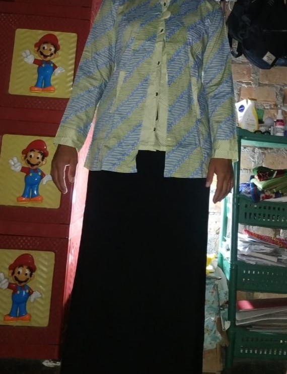 Dera Blouse Batik Soft Parang Blus Layer Soulmate Atasan Kerja Kantoran Kondangan Warna Seragaman