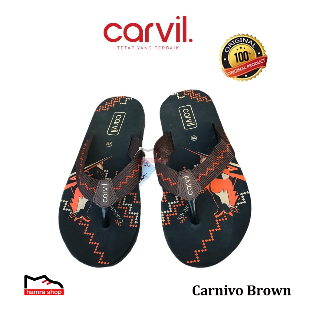 Sandal/Sendal Jepit Carvil Anak Size 33-37 Original/Asli Bahan Spon