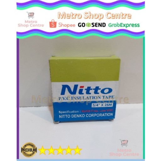 

Nitto - PVC Insulation Tape ( Solasi / Solatip / Selotip Listrik) Black (Hitam) 100% Original (Baru)