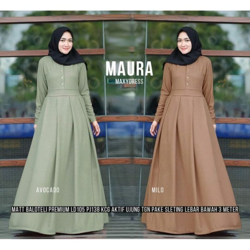 Maura dress maxi fashion remaja muslim wanita