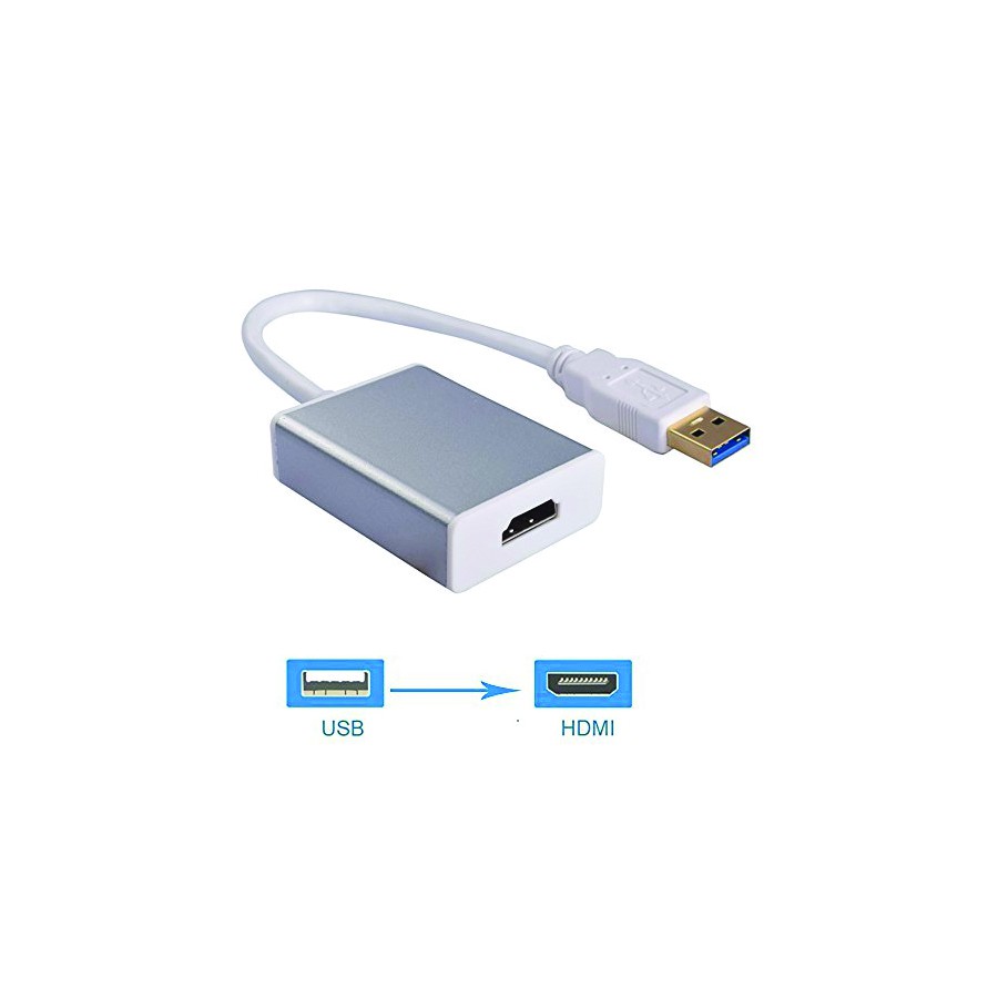 U3H | CONVERTER USB 3.0 MALE TO HDTV STANDART FEMALE CENTROO (BLACK / SILVER / WHITE)