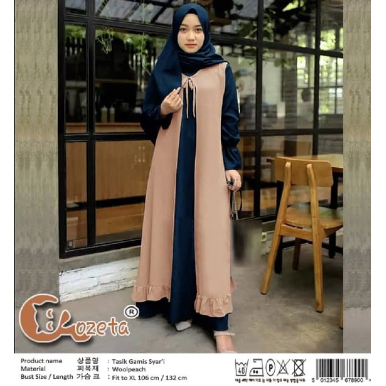 TASIK MAXI NAVY [Gamis 0115] SGY Baju Gamis Wanita Terbaru