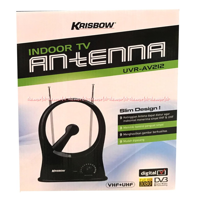 Krisbow Indoor Tv Antena AV-212 Antena dalam Ruangan Kabel