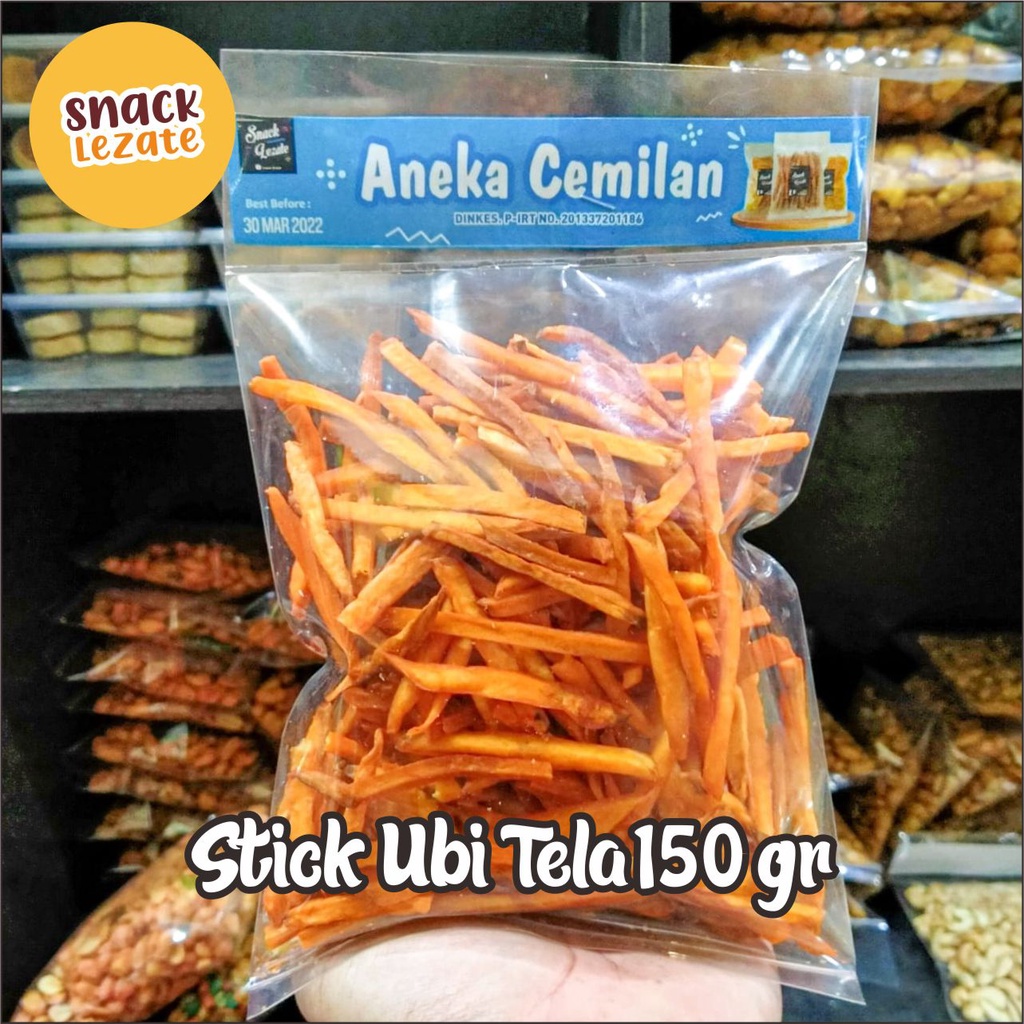 

Keripik Ubi Stik 150gr / Kripik Stik Ubi Tela Manis / Tela Tela Enak Renyah Kripik Ketela Lezate