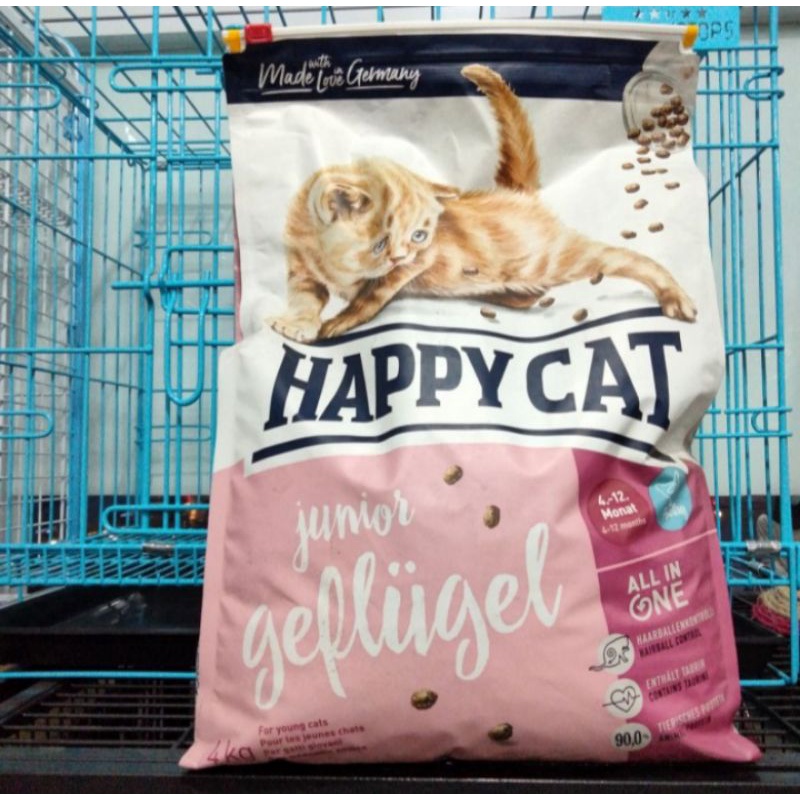 HAPPY CAT JUNIOR GEFLUGEL 4KG MAKANAN KUCING- FRESPACK