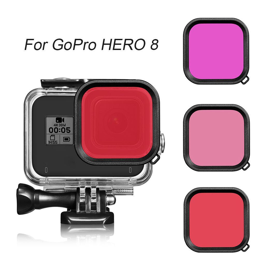 POPULAR Populer Filter Warna Set Filter Pelindung Casing Housing Polarizer Fotografi Untuk GoPro Hero8