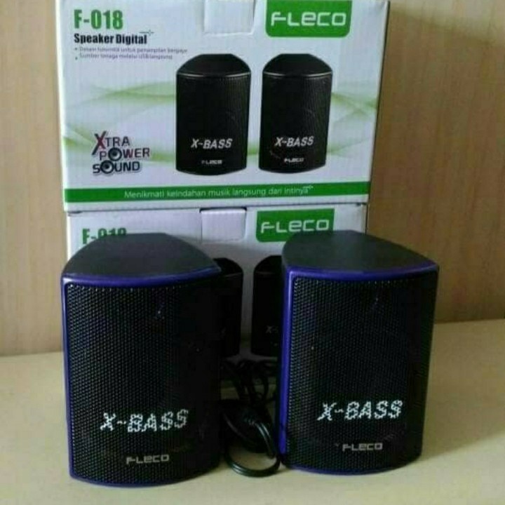 Speaker Fleco F-018 x-Bass/ Speaker komputer atau laptop dan hp