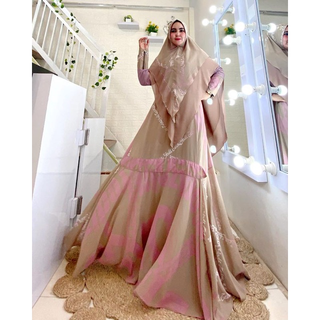 Dress Arfa Premium Set by Yodizein Syar'i • Gamis set Khimar