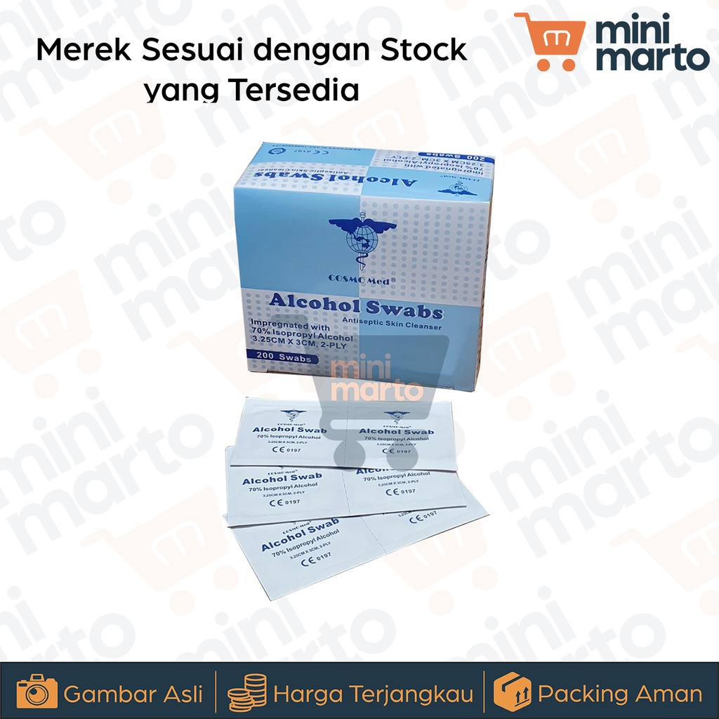 Alkohol Swab / Alcohol Swab / Alcohol Pads Satuan - Minimarto