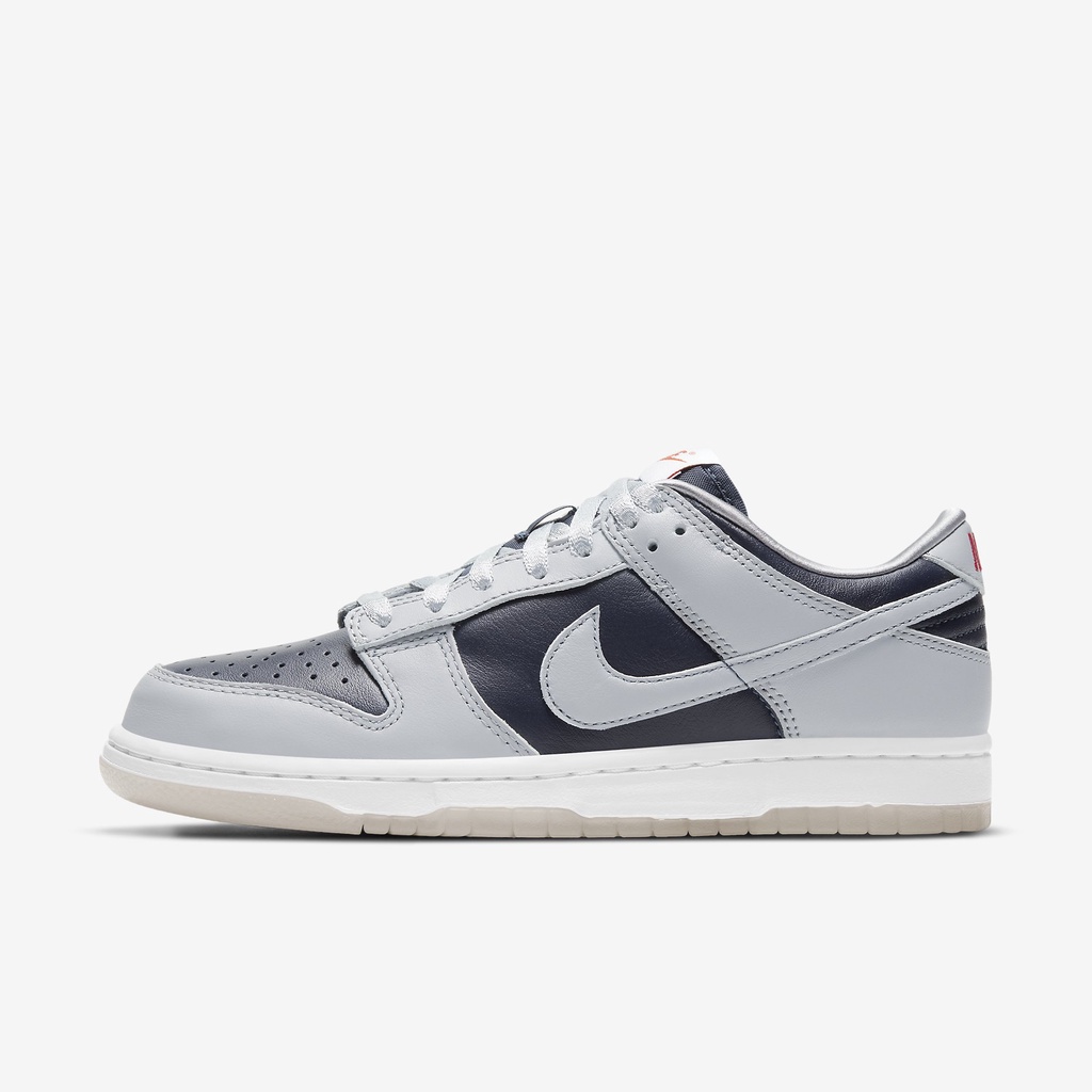 nike dunk low navy wolf grey