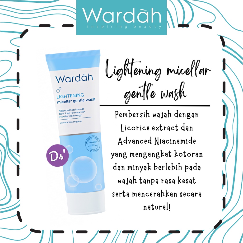 Jual Wardah Sabun Cuci Muka Lightening Micellar Gentle Wash 50ml