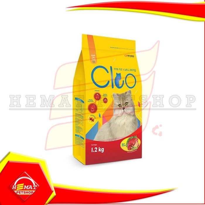 Cat Food adult CLEO BEEF 1.2 kg makanan kering kucing dewasa 1.2kg