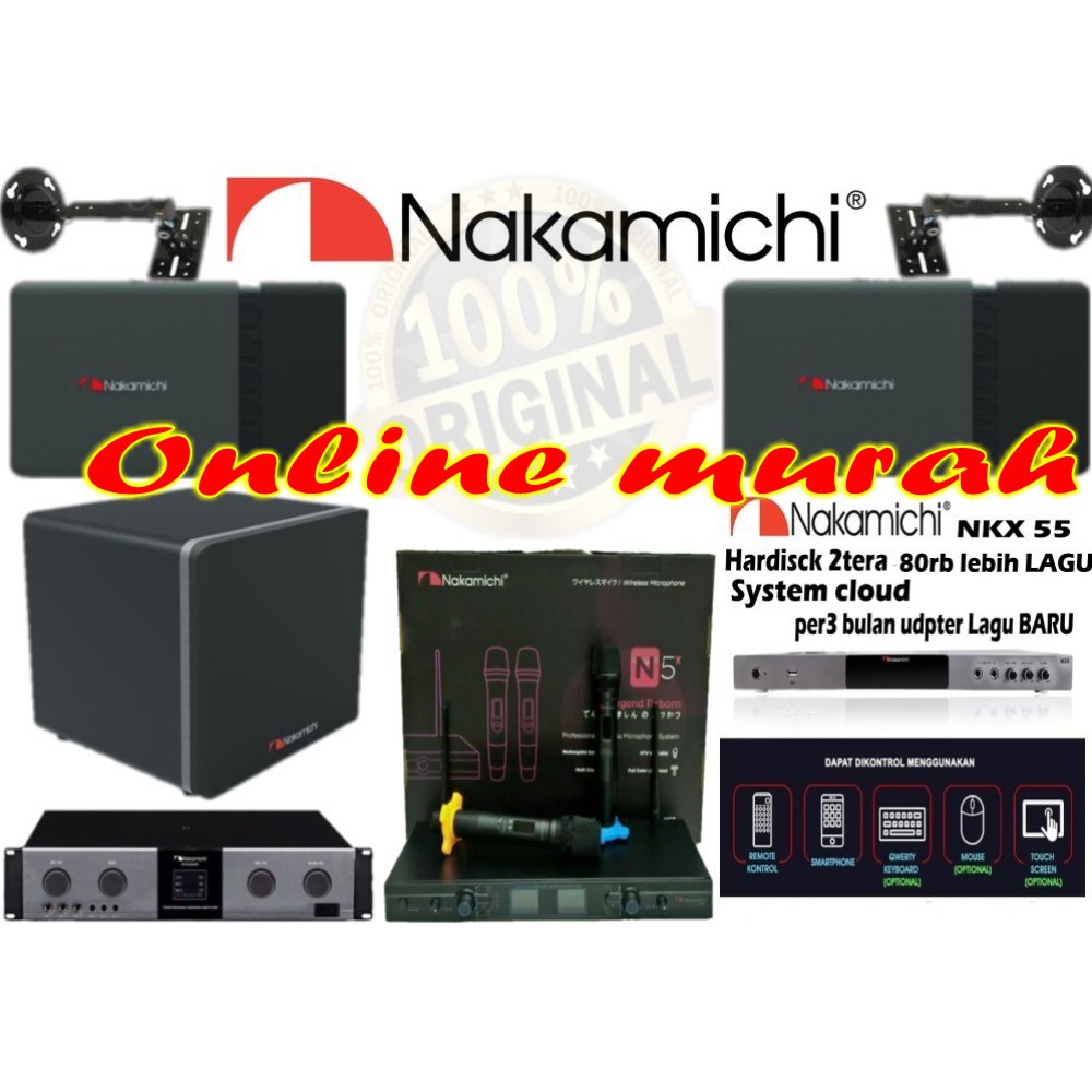 Paket karaoke nakamichi 10 inch av110 n5x nvx d305 nkx55 nt190 avx12