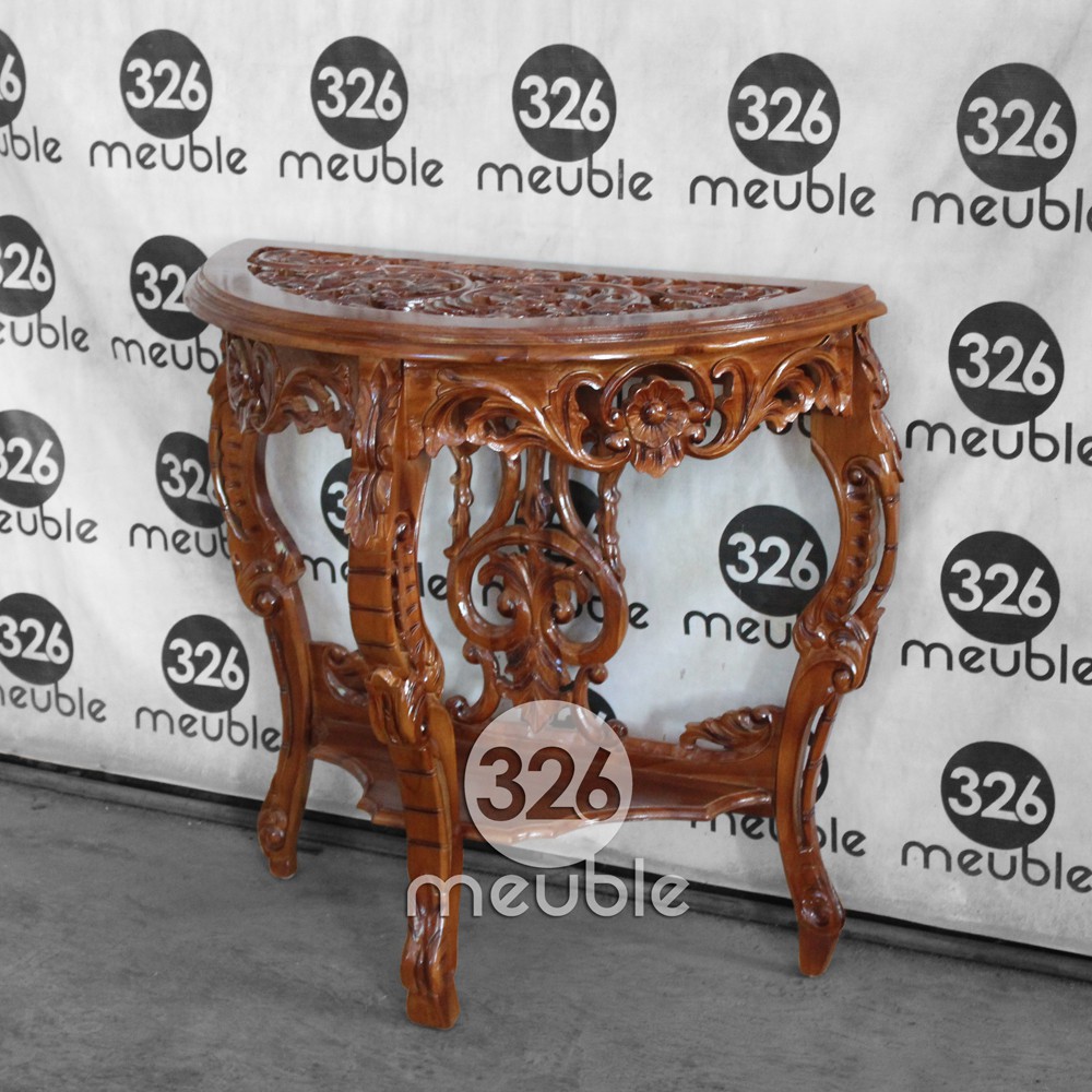 Meja Konsul Jati, Meja Dinding Jati, Meja Konsul Ukiran Jati