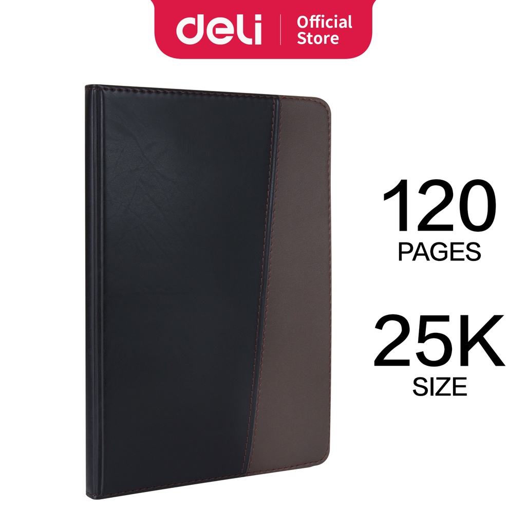 

Deli Notebook Buku Catatan Cover Kulit 80 90 120 Lembar, Terdapat Tali Penutup 790X 791X 799X 22215