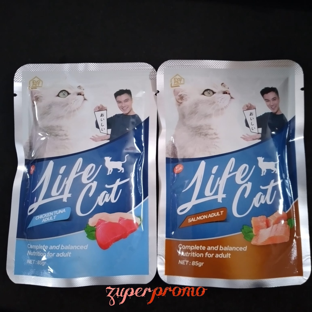 Life Cat Pouch Adult 85gr / Life Cat Sachet / Makanan Basah Kucing Dewasa