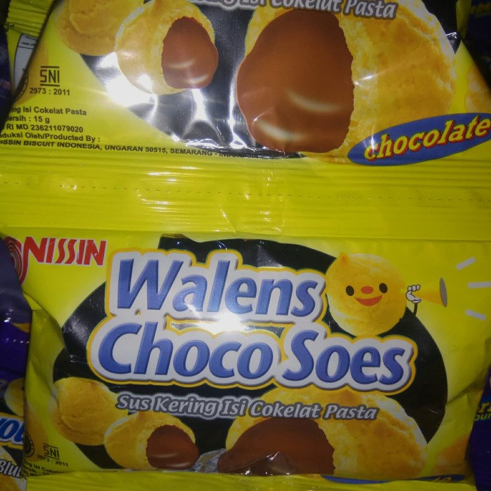 

T20R Nisin Choco Walens Soes / Sus Kering 10Pcs X15G - Coklat Ht501Gr