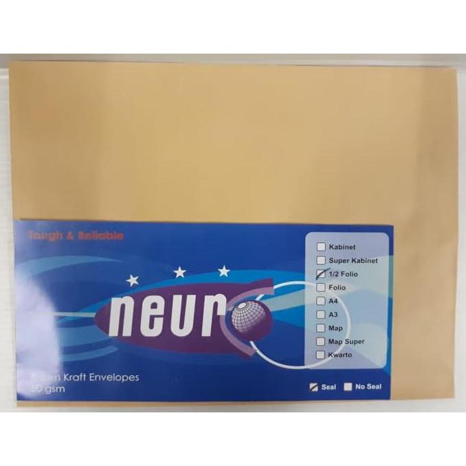 

Termurah Neuro Amplop Coklat 1/2 Folio "Seal" Offic