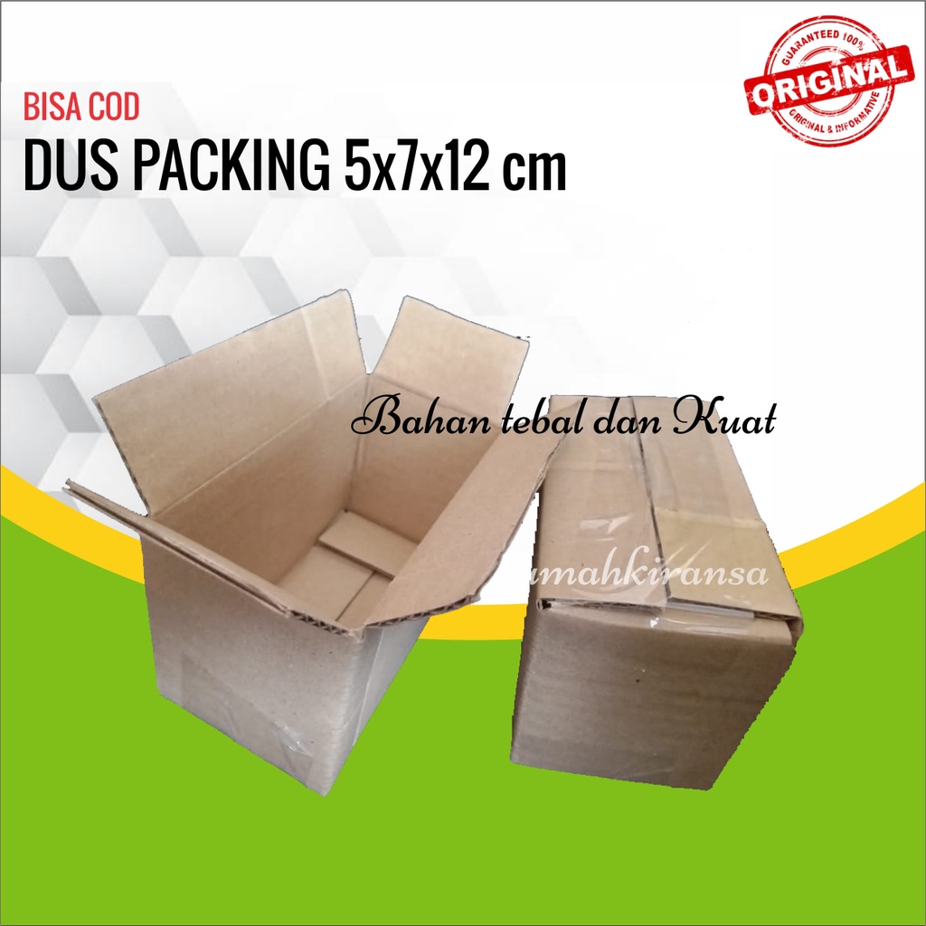 DUS PACKING 6 x 7 x 12 cm TEBAL dan KUAT (K1)