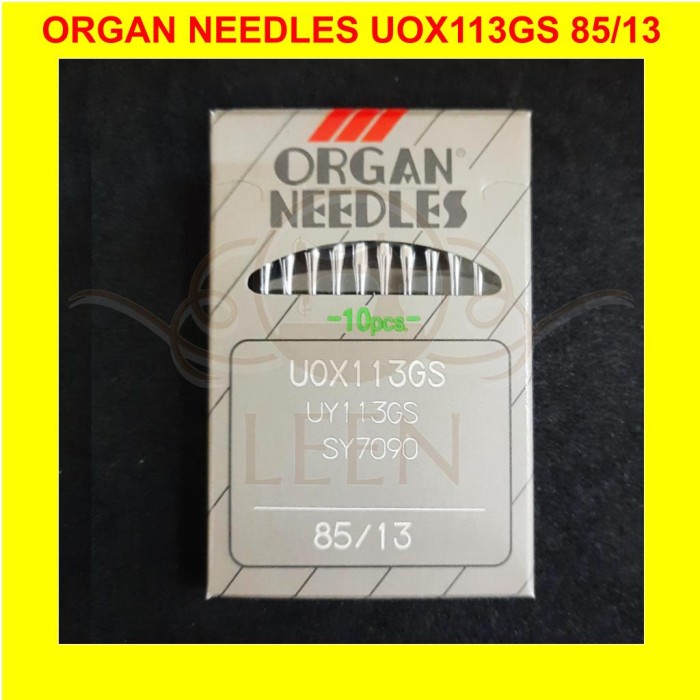 Jarum ORGAN UOx113 13 Mesin Jahit Karet Kansai UOx113GS Ori Japan LEEN