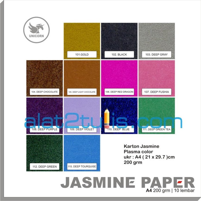 

Langsung Order Plasma Jasmine paper kertas 200 grm A4 glitter Limited